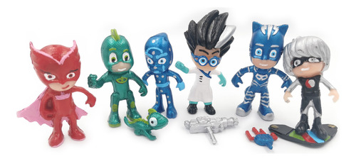 Figuras Héroes En Pijama Gatuno Gekko Set Bootleg 6 Pz