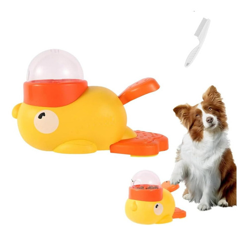 A Duck Treat Dispenser Con Botón Funny De Comida Para Perro