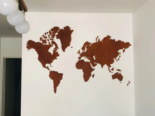 comprar Mapamundi Planisferio En Madera Enchapada Cedro 1,80x1,00 M