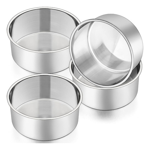 ~? P&p Chef 6-inch Cake Pan Set De 4 (6'' X 2.95 Acero Inoxi