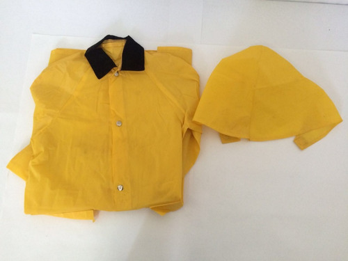 Poncho Impermeable Amarillo Y Negro