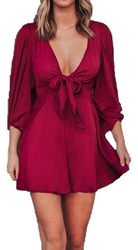 Yo) Elegant Party Dress With Puff Sleeves