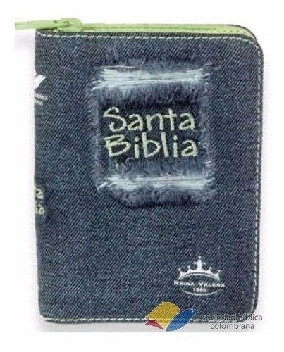 Biblia Jean Desgaste Verde Con Stickers E Índice