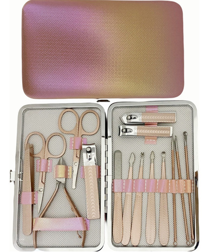 Set Manicura Set Pedicure Corta Uñas Lima Cuticulas 15pcs