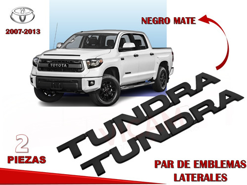 Par De Emblemas Tundra 07-13 Negro Mate Original Calidad