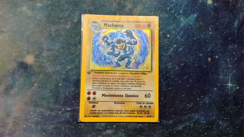 Carta De Pokémon - Machamp 8/102 Holo Sellada 1ra Edición 