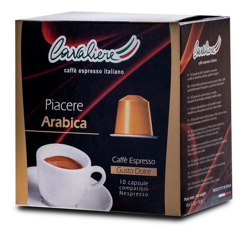 Capsulas Nespresso Cafe Cavaliere Espresso Gusto Cremoso Eu