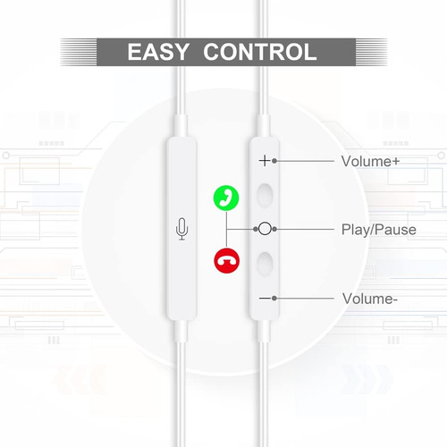 Umeizxin 2 Pack De Auriculares Con Cable Con Conector De ...