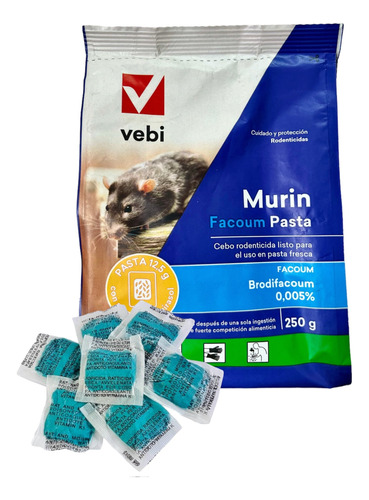 Murin Facoum Pasta 250gr Cebo Rodenticida