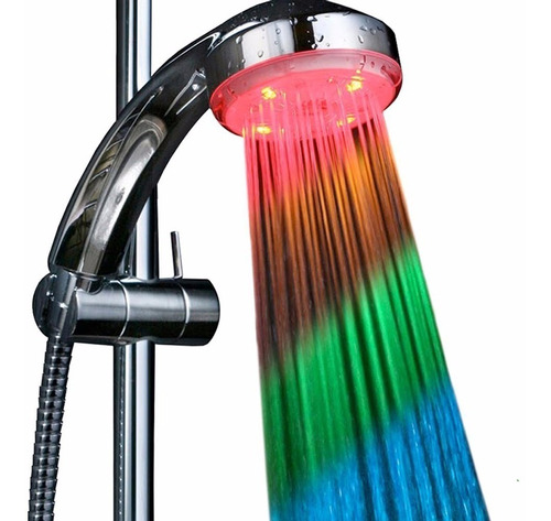 Ducha Multicolor Led Luz Segun Temperatura Solo Envio