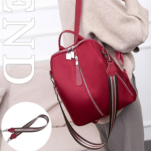 Imagen 3 de 3 de Bolsa Backpack Mochila 3 Cierres Elegante Envío Gratis