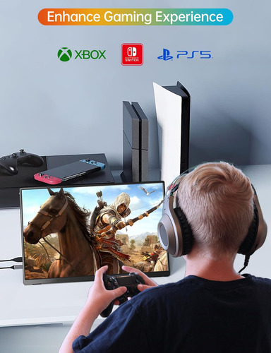 Wgk Portable De 14 Pulgadas Fhd1200p Ultra-slim Monitor Port