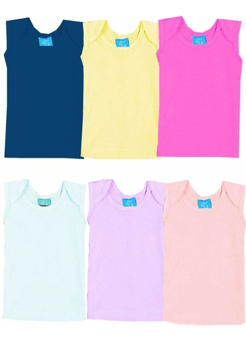 Imagen 1 de 5 de Almilla Camiseta Franelilla Bebe Unicolores Algodón Niños