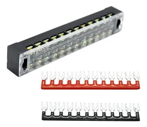 Tiras De Barrera De 12 Posiciones, 15 X 600 V, 15 A, Dos Tor