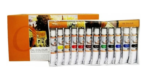 Oleos Marie's Original X12 Colores 12ml + Set Pincel X9 Und