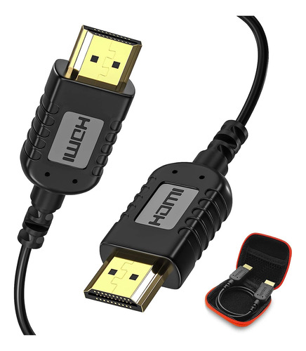 Foinnex Ultra Thin Hdmi 2.0 Cable 2.6 Ft, Super Flexible Sli