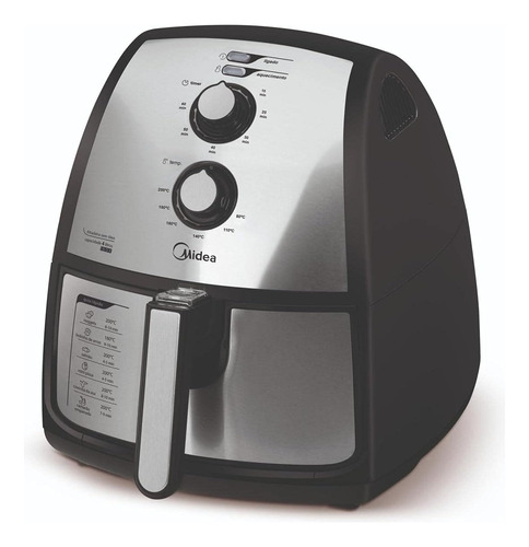 Midea Freidora De Aire 4 Litros Acero Inoxidable Selladas (Usado)
