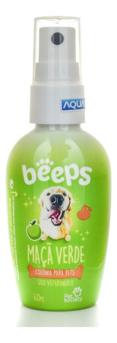 Colônia Perfume Beeps Pet Society Maçã Verde 60ml Cães Gatos