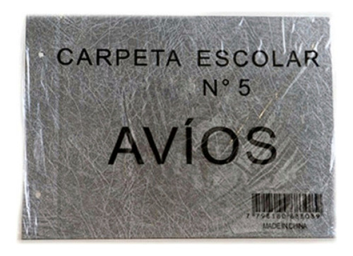 Carpeta Escolar Pvc N°5 Varios Colores 