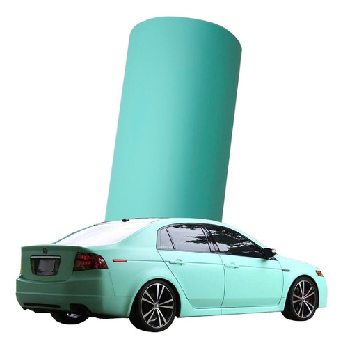 Vinil Automotriz Verde Menta Tiffany Mate  1x1.52m