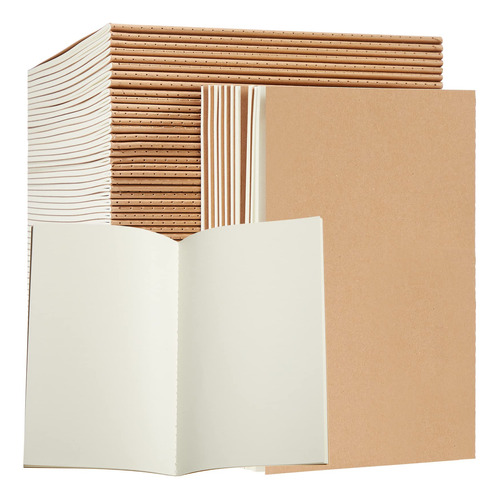 Paquete De 72 Cuadernos De Papel Kraft De 5.5 X 8.3 Pulgadas