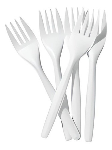 Imagen 2 de 3 de Tenedor De Plástico Cubiertos Desechables 100 Unidades
