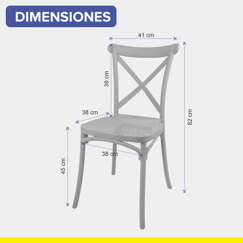 Set De 4 Sillas Crossback Para Eventos Restaurante Durables Estructura De La Silla Gris Oscuro Asiento Gris Oscuro Diseño De La Tela 0