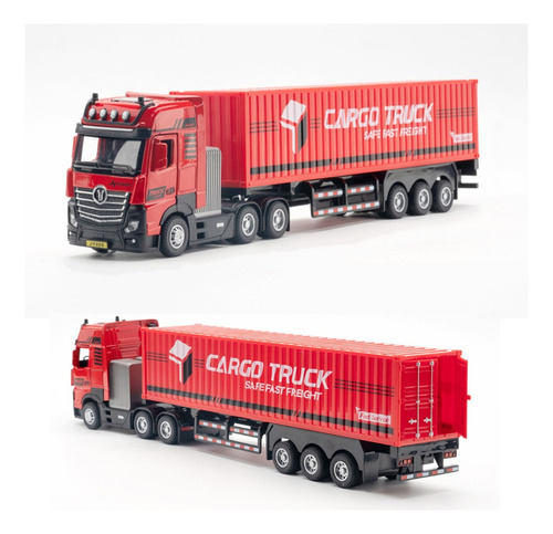 Container Truck Miniautos Metal Con Luces Y Sonido 1/50