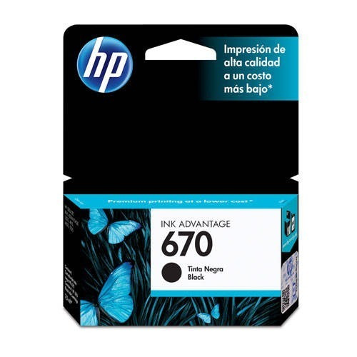 Cartucho De Tinta 670 Negra Hp C