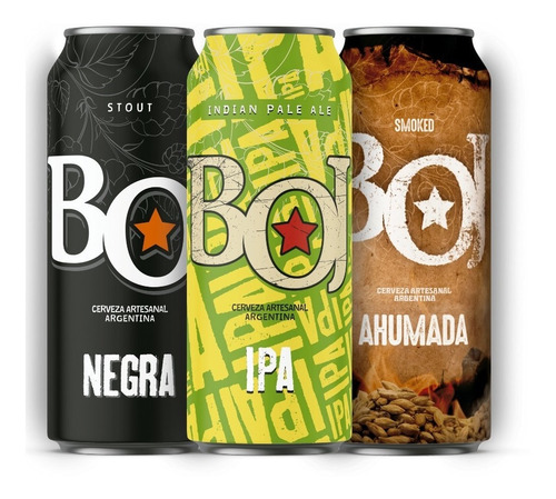 Cerveza Artesanal Boj 6 Stout 12 Ipa 6 Ahumada Pack X24latas