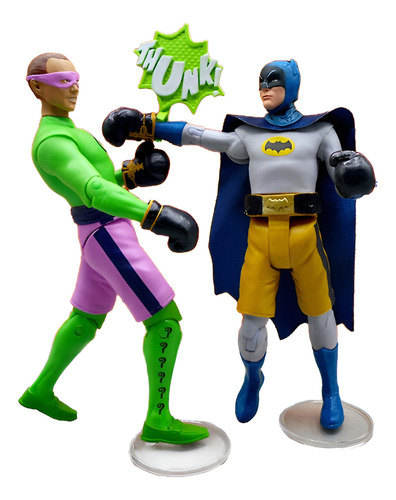Set Figura Batman Vs Acertijo Retro Boxeadores Mcfarlane