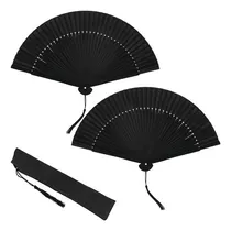 Comprar Para Y 2 Ventilador De Mano Abanico Chino Plegable De Bambú