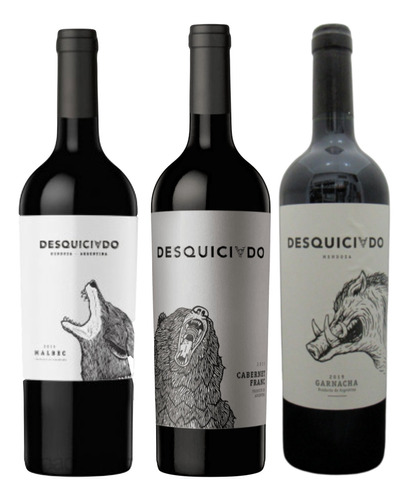 Combo X3 Desquiciado Garnacha Negra-cabernet Franc-malbec 