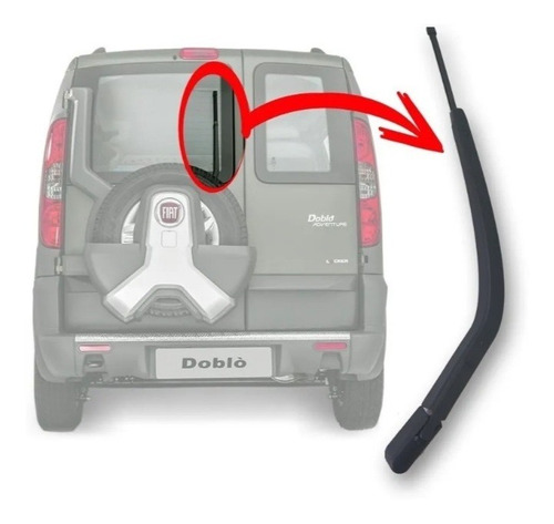Imagem 3 de 5 de Braço Com Limpador Traseiro Fiat Doblô Original
