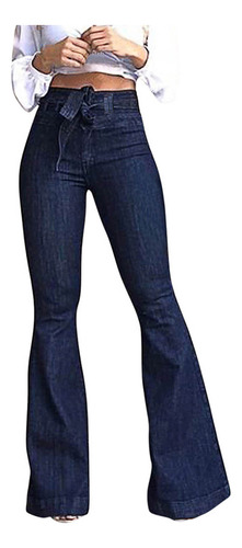 Pantalones M Para Mujer De Cintura Alta Con Cordones Elástic