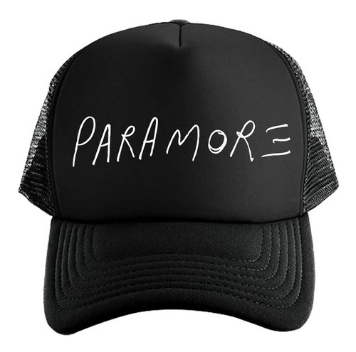 Gorra Black Unisex De Malla Paramore Emo Punk Rock Pop