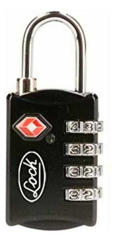 Lock 54ca Lock Candado Maletero Negro Tsa, Color, Pack