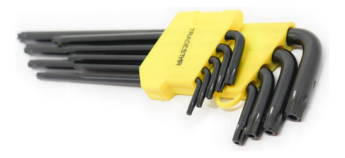 Jogo De Chaves Torx ,hexalobular, T10 A T50, Com 9 Peças