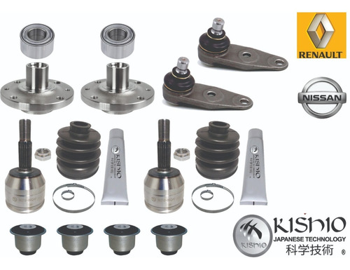 Kit Bujes Rotulas Mazas Espigas Nissan Platina 1.6l 02-10
