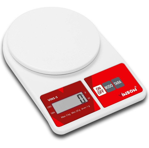 Báscula Digital Cocina Vinson, 5 Kg / 1g De Precisión