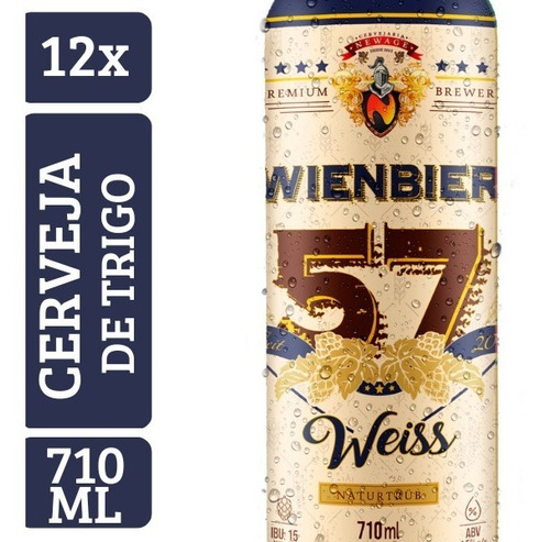 Kit Cerveja Wienbier 57 Weiss 710ml (12 Un)