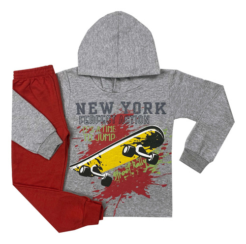 Kit 2 Conjunto Infantil Moletom Menino Inverno 1 A 8 Anos