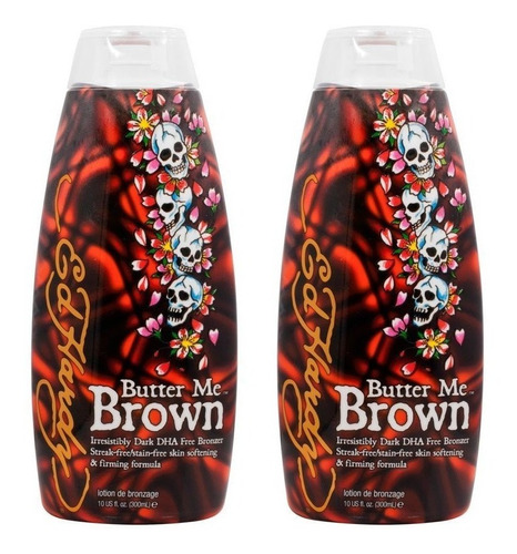 2 Ed Hardy Butter Me Brown Tanning Dha & Streak Free Bronce,