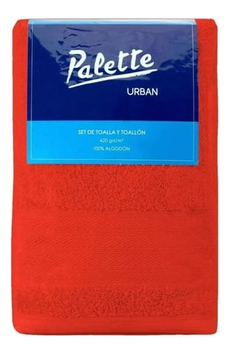 Juego Toalla Y Toallon Palette Urban 420 Gr 100% Algodon