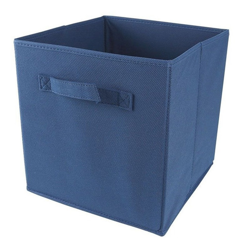 Cubo Cajon Cesta Tela Organizar Closet Cuarto Juguetes Azul