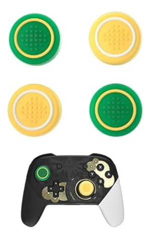 Pack De Thumb Grips Amarillo Verde Para Controllers Nintendo