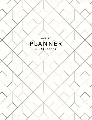 Weekly Planner Jul 18  Dec 19 Gold Geometric | 18month Weekl