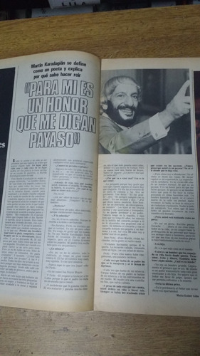 Revista Clarin N° 13396 Martin Karadagian  Poeta Lucha 1983