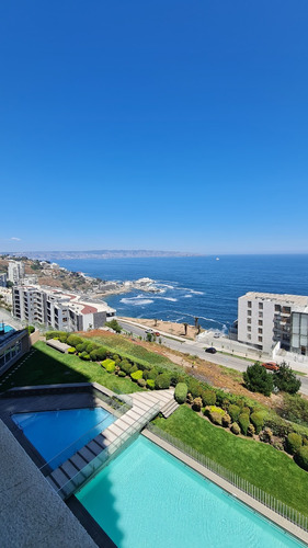 Departamento Amoblado Con Vista Al Mar, Reñaca. Makrovista