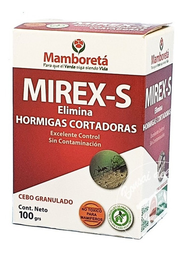 Mamboreta Mirex Mata Hormigas 100gr No Toxico Mascotas